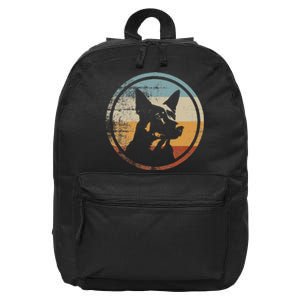 Retro Style Australian Kelpie Dog 16 in Basic Backpack