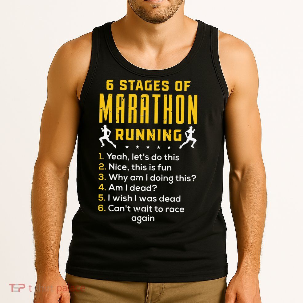 Runner Sport Athlete 6 Stages Of Marathon Running Tank Top