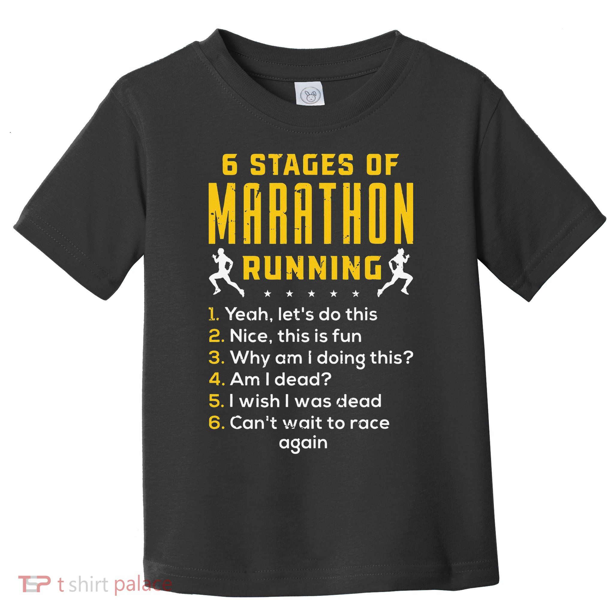 Runner Sport Athlete 6 Stages Of Marathon Running Toddler T-Shirt