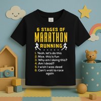 Runner Sport Athlete 6 Stages Of Marathon Running Toddler T-Shirt