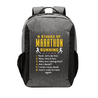 Runner Sport Athlete 6 Stages Of Marathon Running Vector Backpack