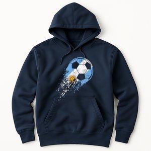 retro Soccer Argentinian Flag Pride Soccer Player Hoodie