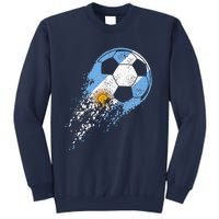 retro Soccer Argentinian Flag Pride Soccer Player Sweatshirt