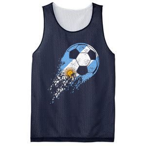 retro Soccer Argentinian Flag Pride Soccer Player Mesh Reversible Basketball Jersey Tank