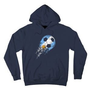 retro Soccer Argentinian Flag Pride Soccer Player Tall Hoodie