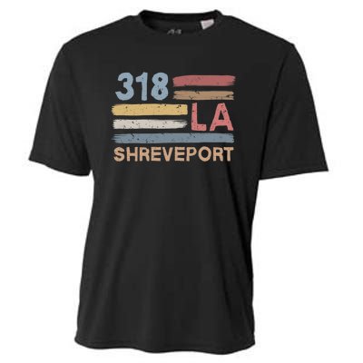 Retro Shreveport Area Code 318 Residents State Louisiana Cooling Performance Crew T-Shirt