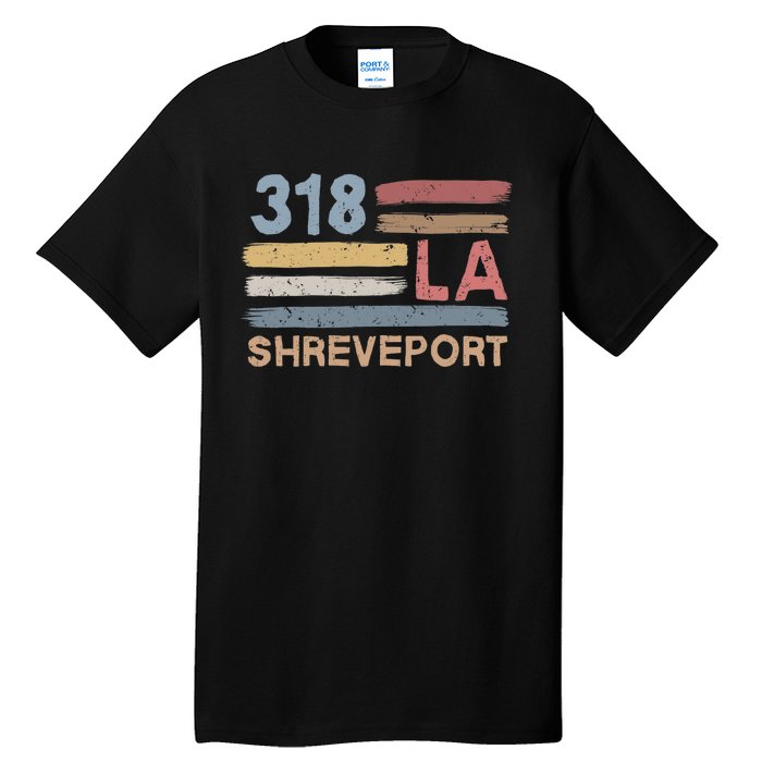 Retro Shreveport Area Code 318 Residents State Louisiana Tall T-Shirt