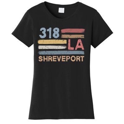 Retro Shreveport Area Code 318 Residents State Louisiana Women's T-Shirt