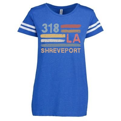 Retro Shreveport Area Code 318 Residents State Louisiana Enza Ladies Jersey Football T-Shirt