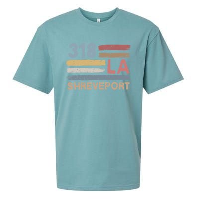 Retro Shreveport Area Code 318 Residents State Louisiana Sueded Cloud Jersey T-Shirt