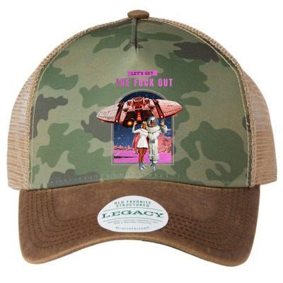Retro Space Astronaut Couple Funny Legacy Tie Dye Trucker Hat