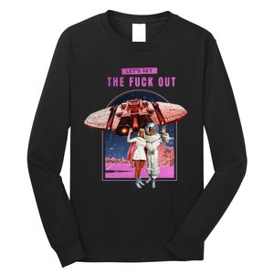 Retro Space Astronaut Couple Funny Long Sleeve Shirt