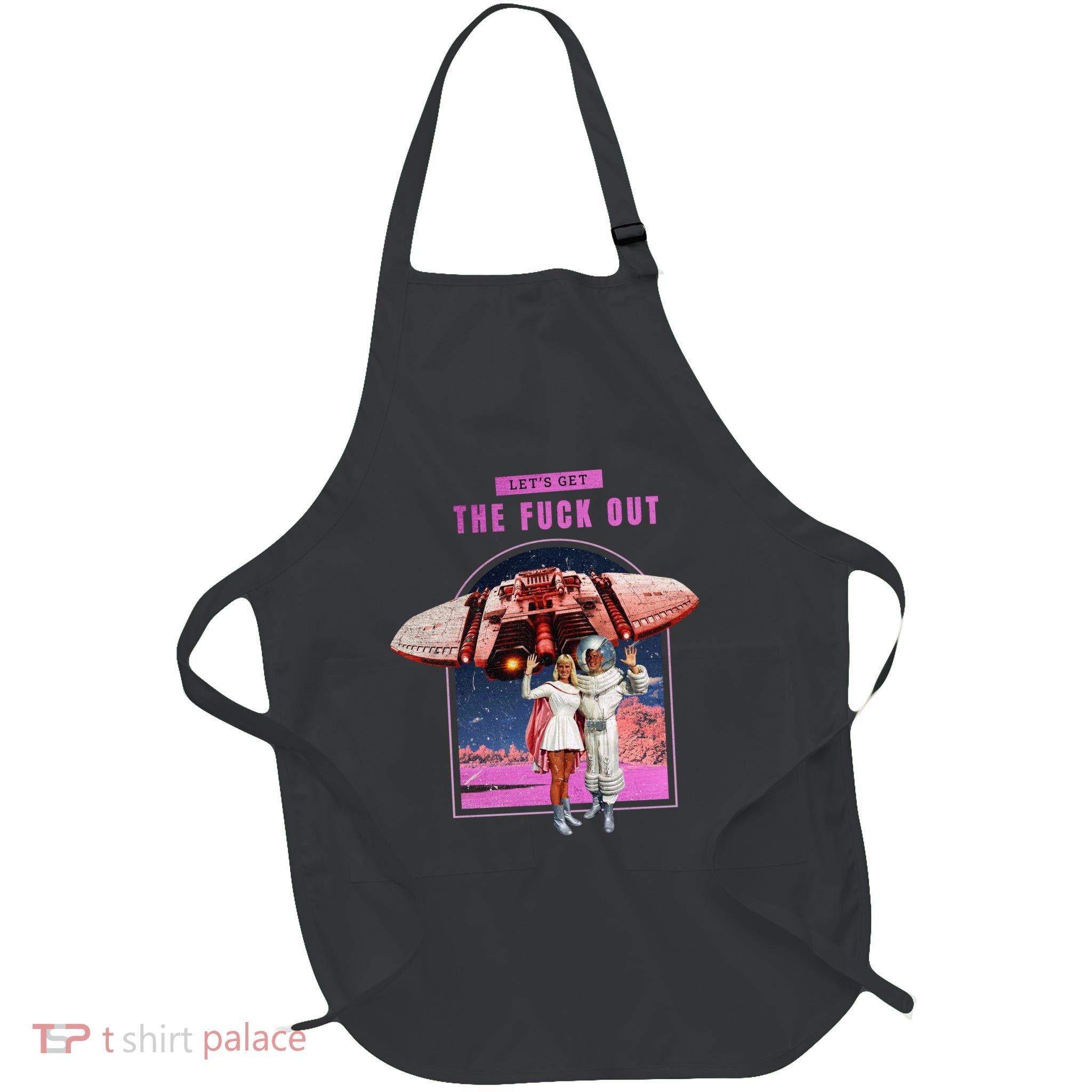 Retro Space Astronaut Couple Funny Apron