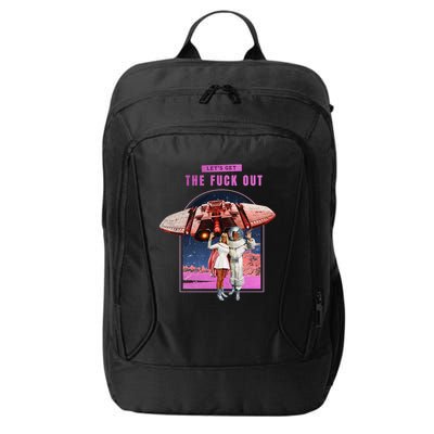 Retro Space Astronaut Couple Funny City Backpack