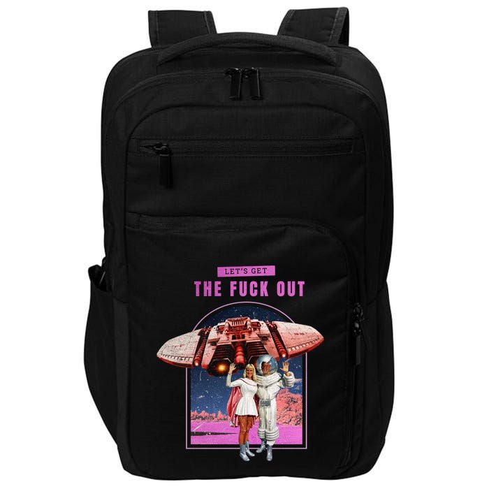 Retro Space Astronaut Couple Funny Impact Tech Backpack
