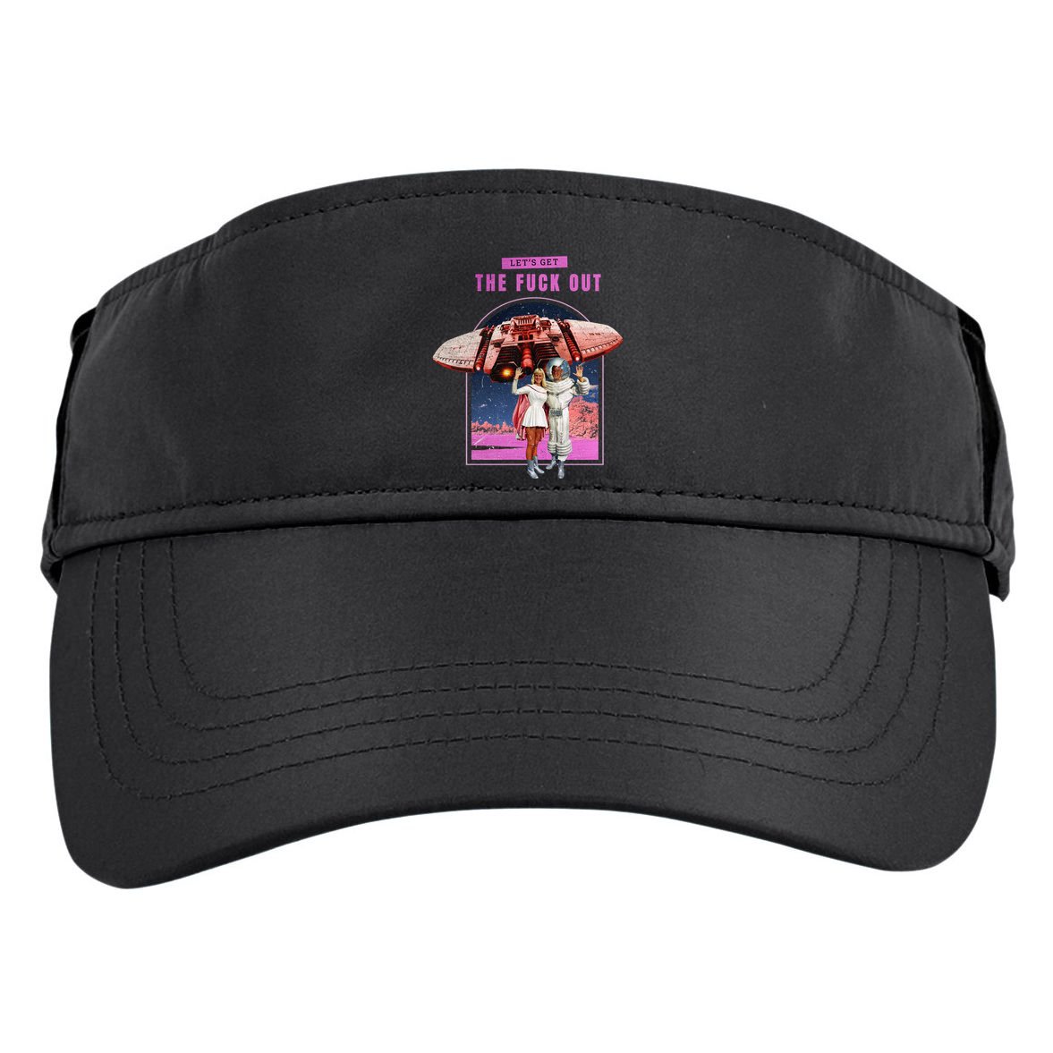 Retro Space Astronaut Couple Funny Adult Drive Performance Visor