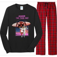 Retro Space Astronaut Couple Funny Long Sleeve Pajama Set