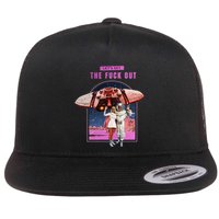 Retro Space Astronaut Couple Funny Flat Bill Trucker Hat
