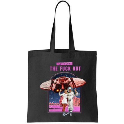 Retro Space Astronaut Couple Funny Bag