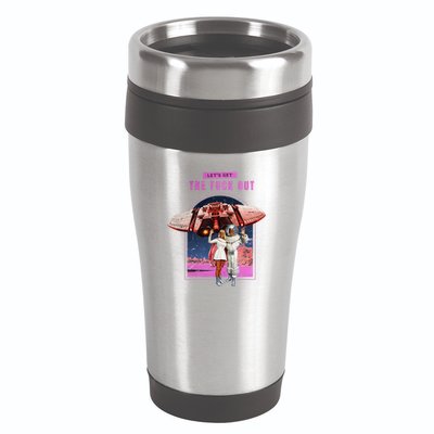 Retro Space Astronaut Couple Funny 16oz Travel Tumbler
