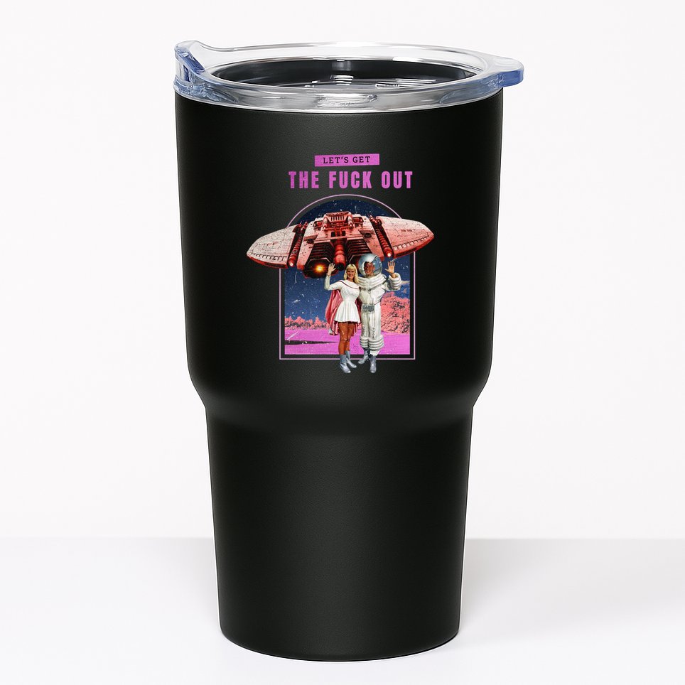 Retro Space Astronaut Couple Funny Tumbler
