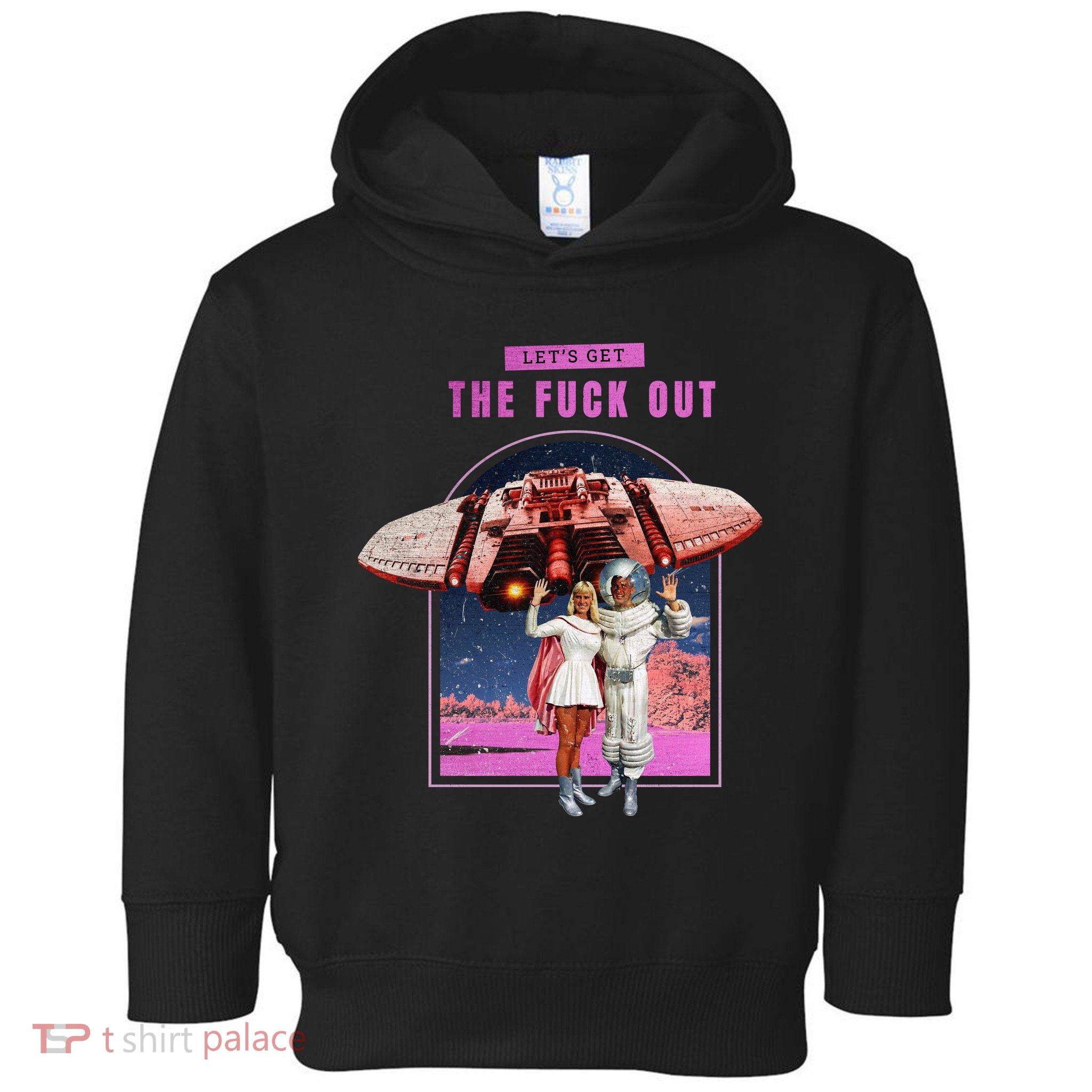 Retro Space Astronaut Couple Funny Toddler Hoodie
