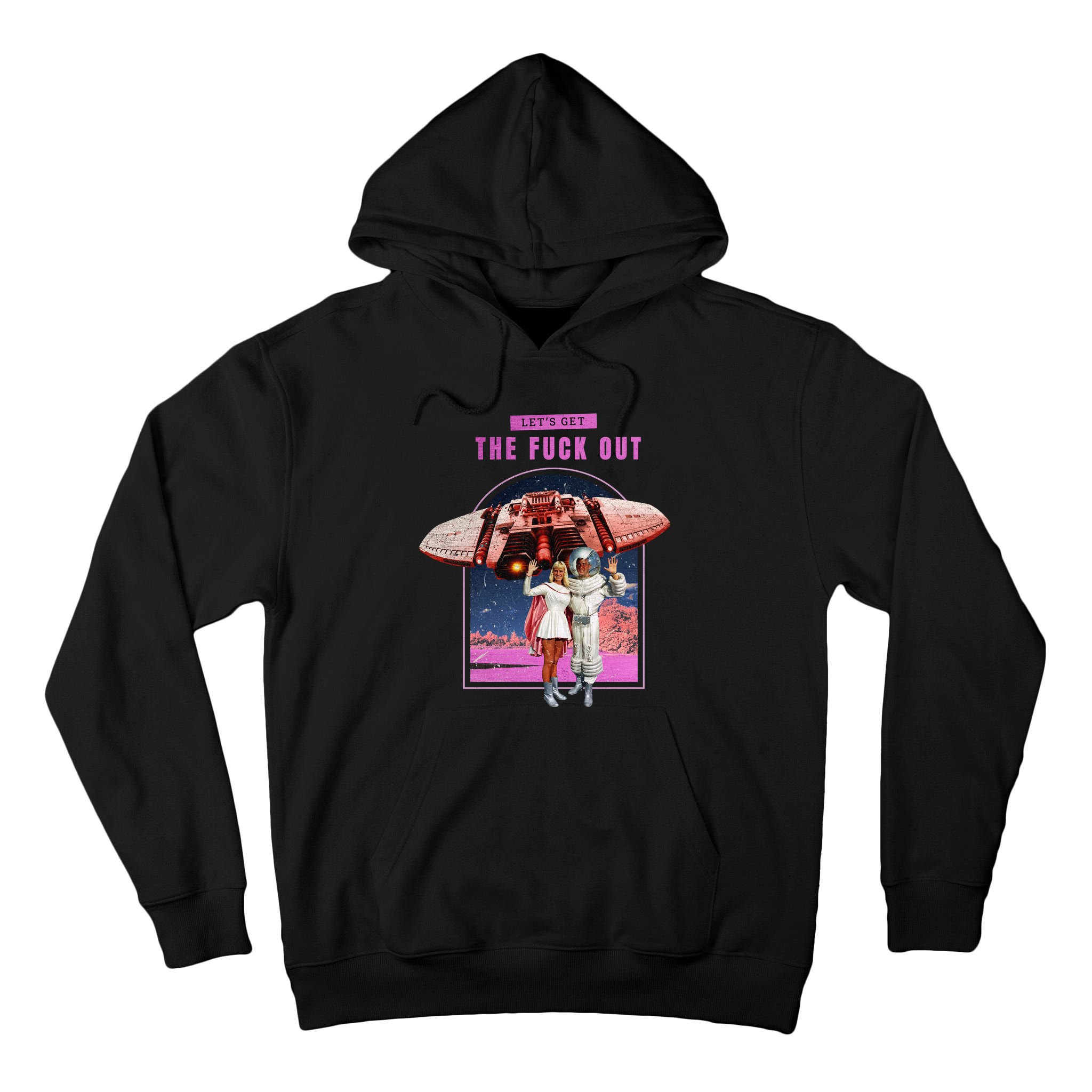 Retro Space Astronaut Couple Funny Tall Hoodie