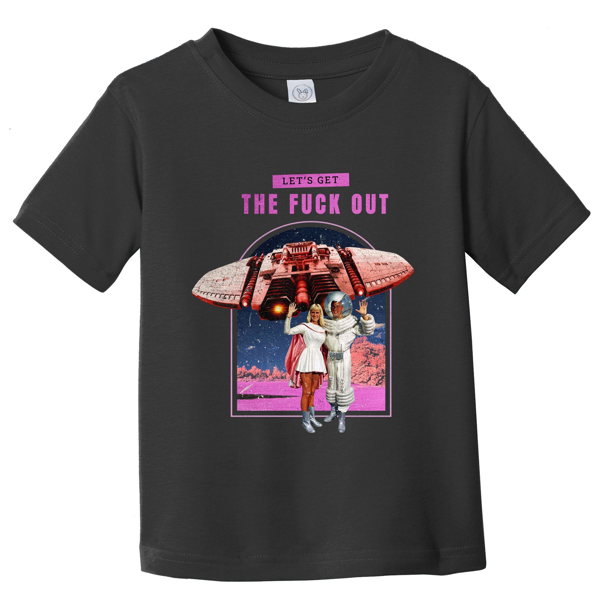 Retro Space Astronaut Couple Funny Toddler T-Shirt