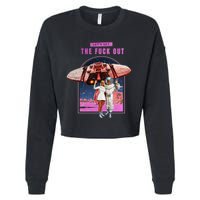Retro Space Astronaut Couple Funny Cropped Pullover Crew
