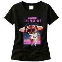 Retro Space Astronaut Couple Funny Womens T-Shirt