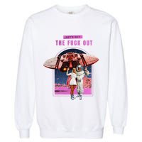 Retro Space Astronaut Couple Funny Garment-Dyed Sweatshirt