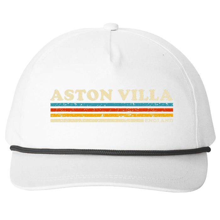 Retro Stripe Aston Villa Snapback Five-Panel Rope Hat