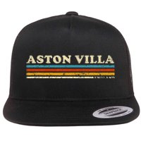 Retro Stripe Aston Villa Flat Bill Trucker Hat