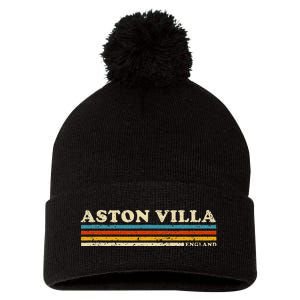 Retro Stripe Aston Villa Pom Pom 12in Knit Beanie