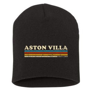 Retro Stripe Aston Villa Short Acrylic Beanie