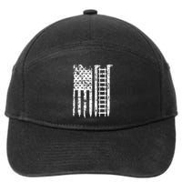 Railroad Spike American Flag Train Gift For Railway Workers 7-Panel Snapback Hat