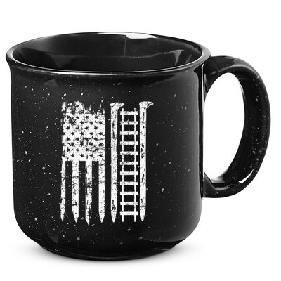 Railroad Spike American Flag Train Gift For Railway Workers 15oz Campfire Ceramic Mug