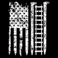 Railroad Spike American Flag Train Gift For Railway Workers Drawstring Bag