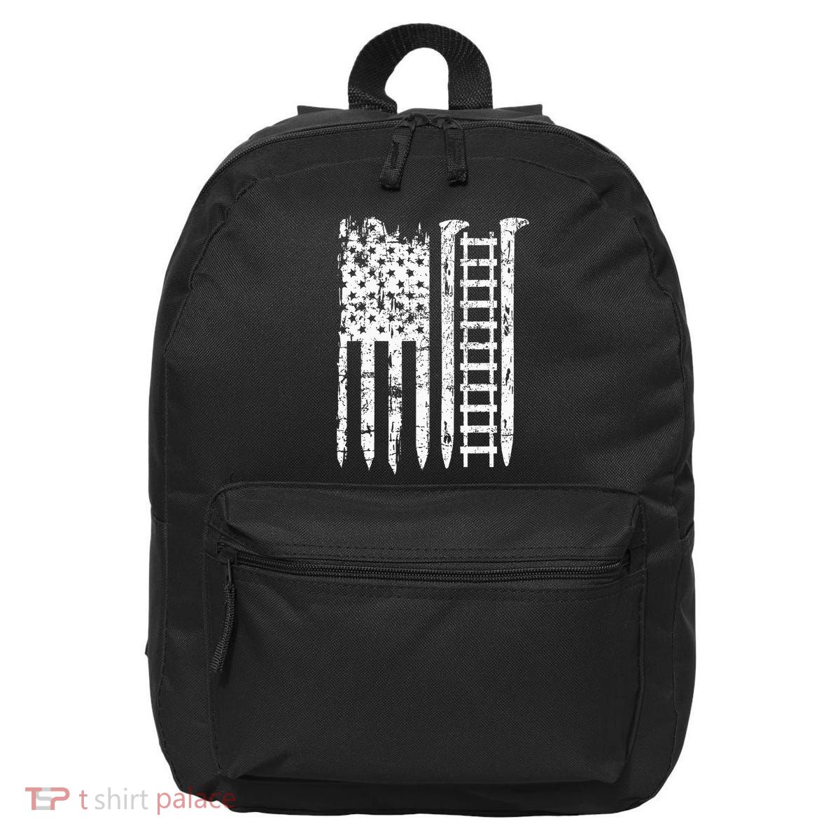 Railroad Spike American Flag Train Gift For Railway Workers 16 in Basic Backpack