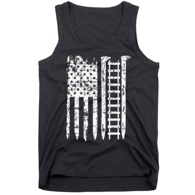 Railroad Spike American Flag Train Gift For Railway Workers Tank Top