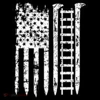 Railroad Spike American Flag Train Gift For Railway Workers Kids T-Shirt