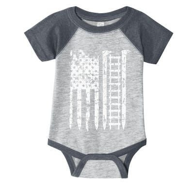 Railroad Spike American Flag Train Gift For Railway Workers Infant Baby Jersey Bodysuit