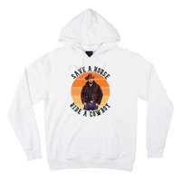 Retro Save A Horse Ride A Cow Western Country Cow Gift Hoodie