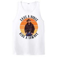 Retro Save A Horse Ride A Cow Western Country Cow Gift PosiCharge Competitor Tank