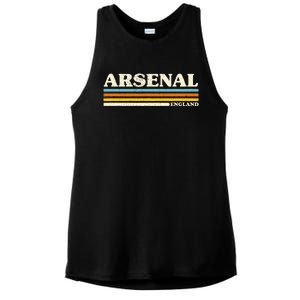 Retro Stripe Arsenal Ladies PosiCharge Tri-Blend Wicking Tank