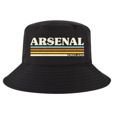 Retro Stripe Arsenal Cool Comfort Performance Bucket Hat