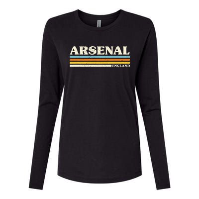 Retro Stripe Arsenal Womens Cotton Relaxed Long Sleeve T-Shirt