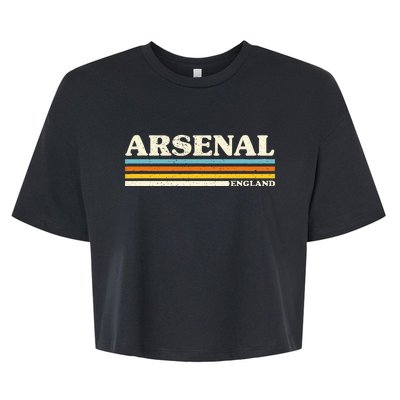 Retro Stripe Arsenal Bella+Canvas Jersey Crop Tee