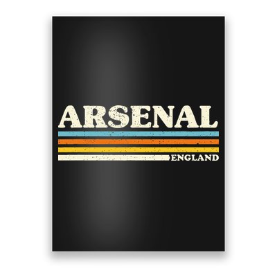 Retro Stripe Arsenal Poster