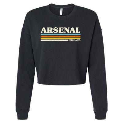 Retro Stripe Arsenal Cropped Pullover Crew